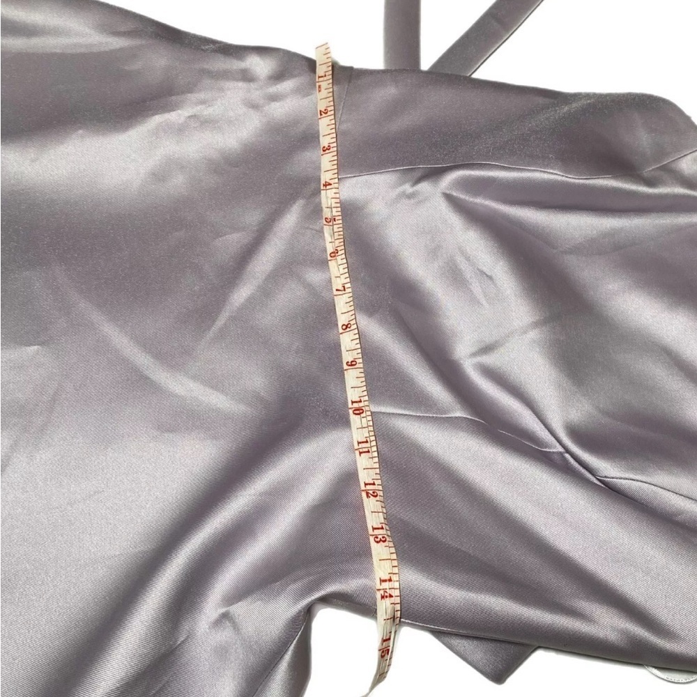 ALFRED SUNG Halter Neck Satin Dress D763 Moondance Crisscross Gown Sz 8 NWT 220 - Picture 11 of 13
